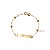 Pulseira Infantil Plaquinha com Esferas Ouro 18k - Imagem 4