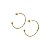 Brinco Argola com Esfera Ouro 18k - Imagem 1