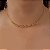 Gargantilha Choker Esferas Ouro 18k - Imagem 4