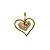 Pingente Coração Ouro 18k Zircônias - Imagem 1