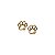 Brinco Pata Ouro 18k Diamante Pet Love - Imagem 1