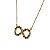 Gargantilha Infinito Ouro 18k Pedras Naturais - Imagem 6