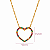 Kit Cordão + Pingente Coração Ouro 18k Zircônias - Imagem 2