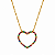 Kit Cordão + Pingente Coração Ouro 18k Zircônias - Imagem 1