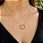 Kit Cordão + Pingente Coração Ouro 18k Zircônias - Imagem 3