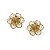 Brinco Flor Filigrana Ouro 18k - Imagem 1