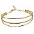 Bracelete 3 Aros Ouro 18k - Imagem 2