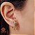 Brinco 2 Cores Ouro 18k - Imagem 1