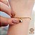 Pulseira Elo Português Coração Ouro 18k - Imagem 1