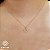 Kit Cordão + Pingente Coração Ouro 18k Zircônias - Imagem 1