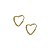 Brinco Argola Coração Pequena Ouro 18k - Imagem 1