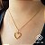 Kit Cordão Ouro 18k + Pingente Coração Ouro 18k - Imagem 1