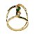 Anel Ouro 18k Com Diamantes E Esmeraldas - Imagem 5