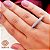 Anel Pavê Ouro Branco 18k Diamante cultivado 42 Pts - Imagem 1