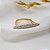 Anel Pavê Ouro 18k Zircônias Brancas - Imagem 4