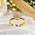 Anel Chuveiro Rainha Ouro 18k Moissanite - Imagem 2