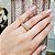 Anel Aparador Ouro 18k Diamante Cultivado 40 pts - Imagem 3