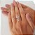 Anel Flor Ouro Branco 18k Diamantes - Imagem 2