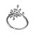 Anel Flor Ouro Branco 18k Diamantes - Imagem 8