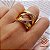 Anel Ouro 18k Diamantes - Imagem 1