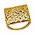 Anel Diamantado Quadrado Ouro 18k - Imagem 1