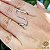 Anel Z Ouro 18k Branco Zircônias - Imagem 1