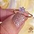Anel Flor Ouro 18k - Brilhante Moissanite 7pts - Imagem 1