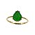 Anel Ouro 18k Quartzo Verde Gota - Imagem 1