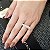 Anel Pavê Ouro Branco 18k Brilhante Moissanite 48 Pts - Imagem 7