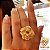 Anel Flor Filigrana Ouro 18k - Imagem 1