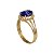Anel Ouro 18k Zircônia Azul - Imagem 4