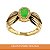 Anel Ouro 18k Jade e Zircônias - Imagem 2