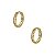 Brinco Argola Diamantado Ouro 18k - Imagem 1