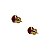Brinco Pequeno Ouro 18k Zircônia Vermelha - Imagem 5