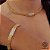 Gargantilha Choker Pipoca Ouro 18k Zircônias - Imagem 1