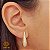 Brinco Argola Gota Ouro 18k Zircônias - Imagem 1