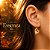 Brinco Meia Argola Coração Gold Line Ouro 18k - Coleção Essenza - Imagem 1