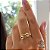 Anel Esferas Ouro 18k - Imagem 1