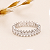 Anel Navete Inteira Ouro Branco 18k Moissanite - Imagem 2
