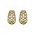 Brinco Vazado Ouro 18k Zircônia - Imagem 1