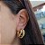 Brinco Argola Tripla Tubo Ouro 18k - Imagem 2