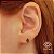 Brinco Pequeno Oval Ouro 18k Quartzo - Imagem 1