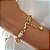Pulseira Trio Cabo de Aço Ouro 18k Zircônia - Imagem 2