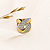 Anel Torcido Ouro 18k Moissanite - Imagem 2