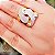 Anel Torcido Ouro 18k Brilhante Moissanite 136 Pts - Imagem 1