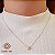 Gargantilha Ponto de Luz Ouro 18k Brilhante Moissanite 75 pts - Imagem 1