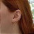 Brinco Ear Cuff Ouro 18k Pedras Naturais - Imagem 4