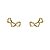 Brinco Ear Cuff Corações Ouro 18k - Imagem 1