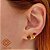 Brinco Ear Cuff Ouro 18k Pedras Naturais - Imagem 1