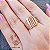 Anel Vazado Ouro 18k Brilhante Moissanite - Imagem 1